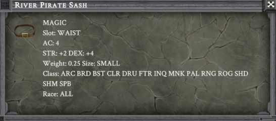 RIVER PIRATE SASH item card